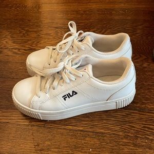Fila white walking sneakers size 6